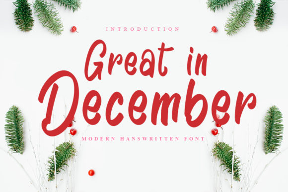 Great in December: A Joyful Cursive Font for Engaging Campaigns
