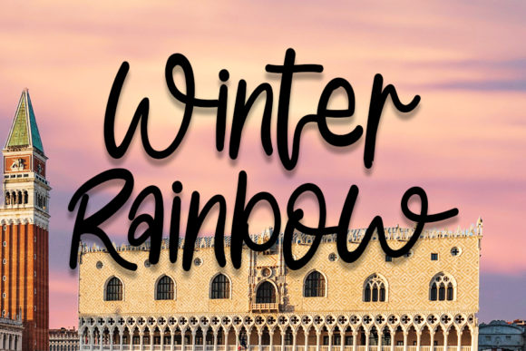 Winter Rainbow: A Charming Script Font for Crafters
